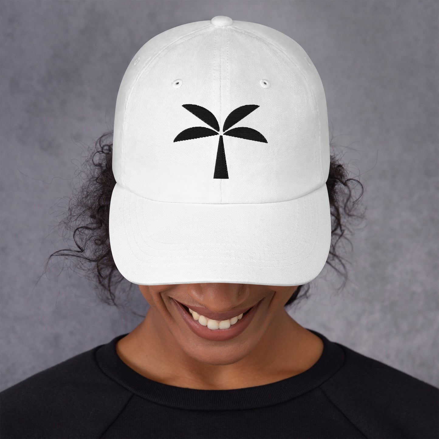 Tomerstyles White Dad Hat - Black Logo