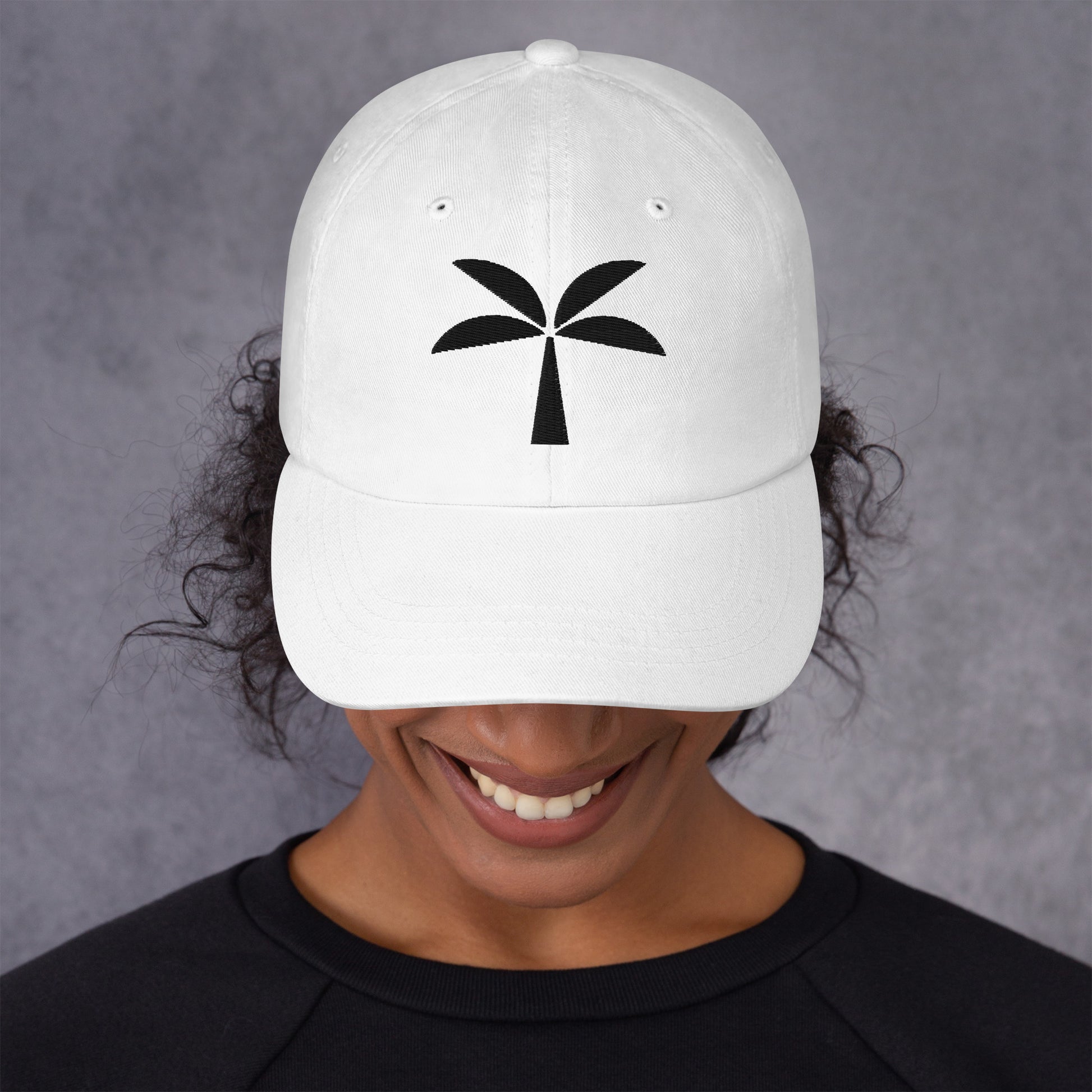 Tomerstyles White Dad Hat - Black Logo