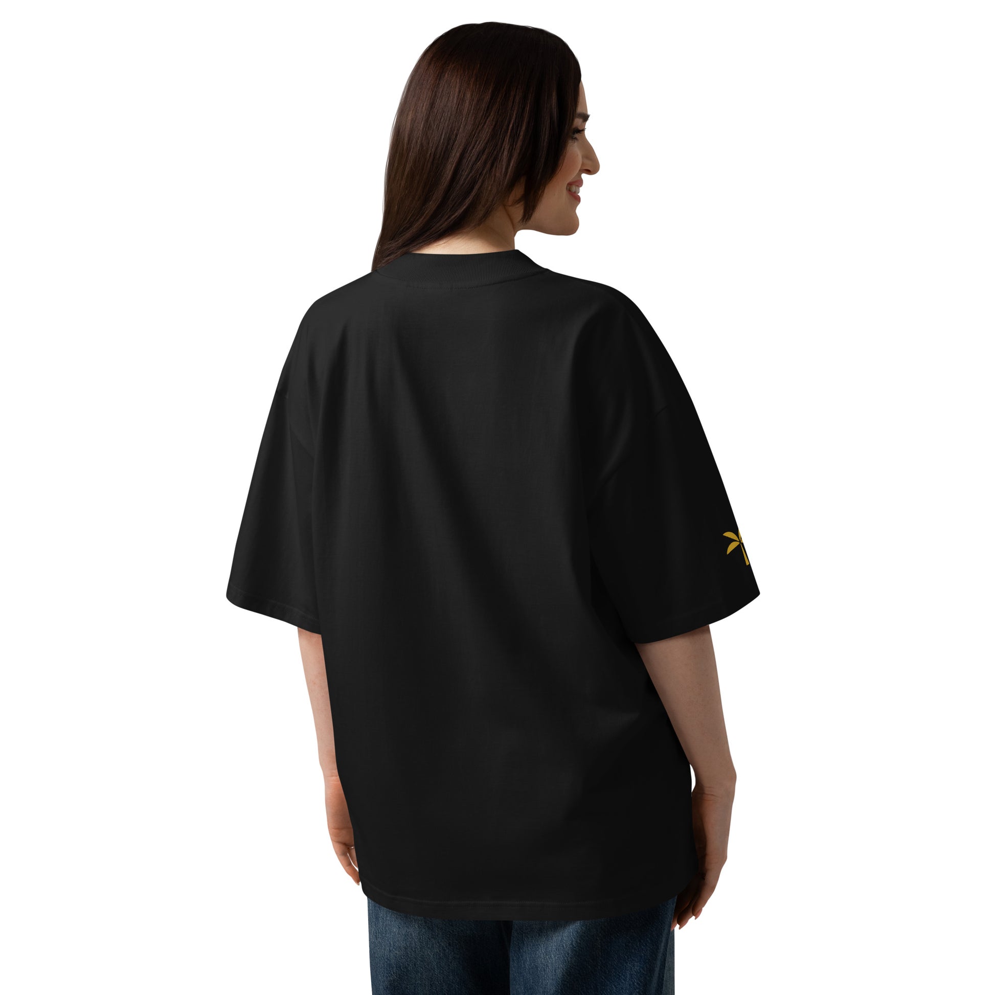 Oversized High Neck T-Shirt - Black