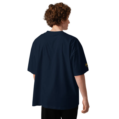 Oversized High Neck T-Shirt - Navy