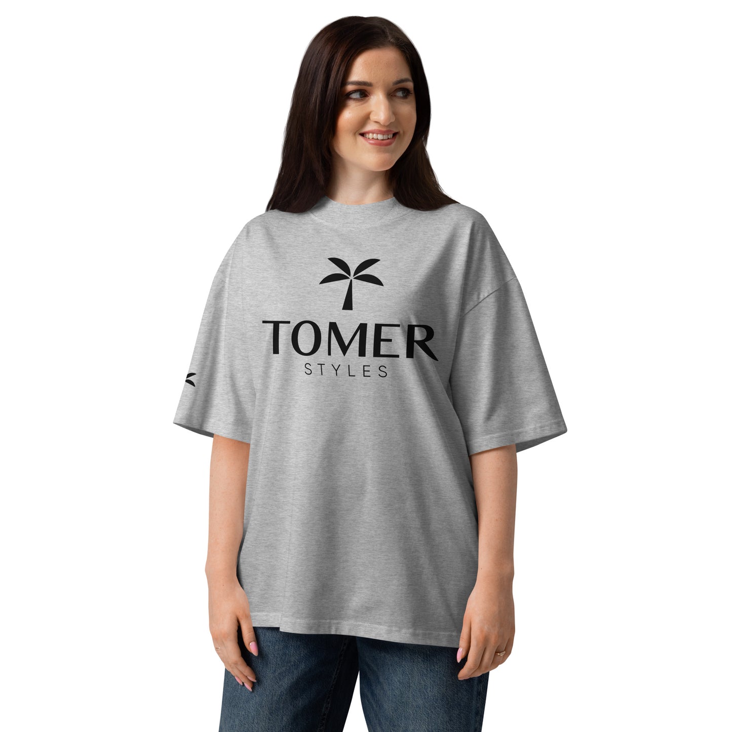 Oversized High Neck T-Shirt - Ash
