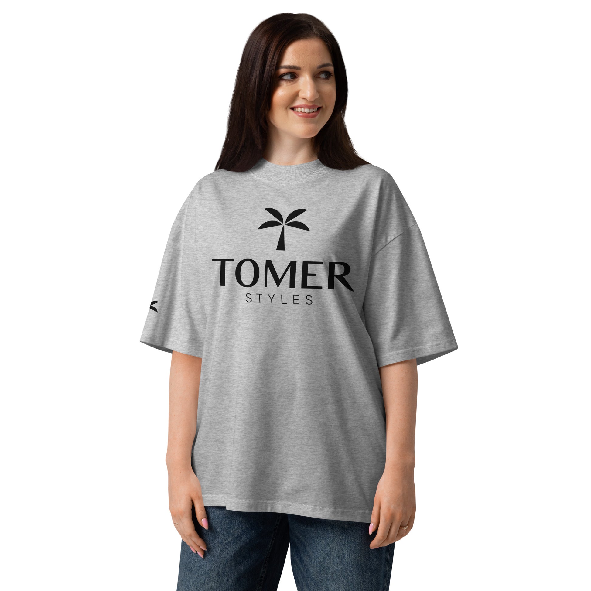 Oversized High Neck T-Shirt - Ash