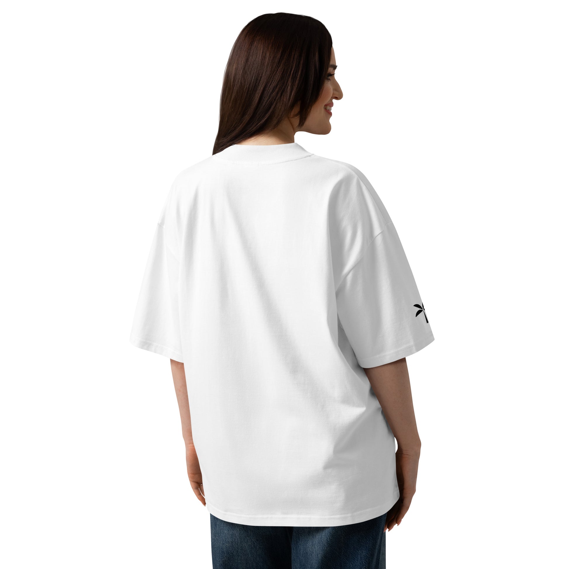 Oversized High Neck T-Shirt - White