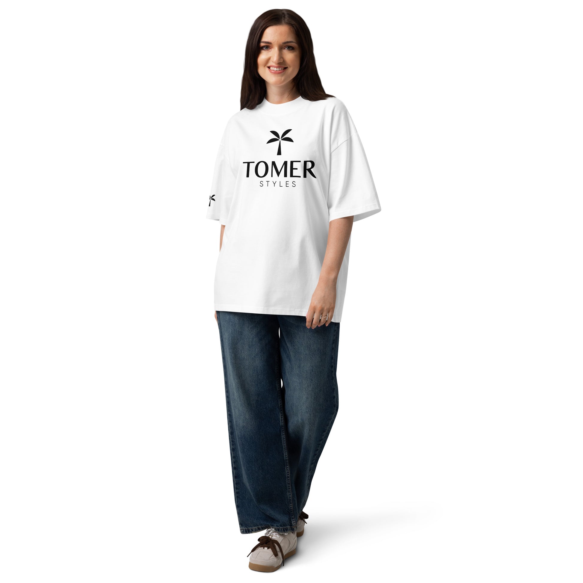 Oversized High Neck T-Shirt - White